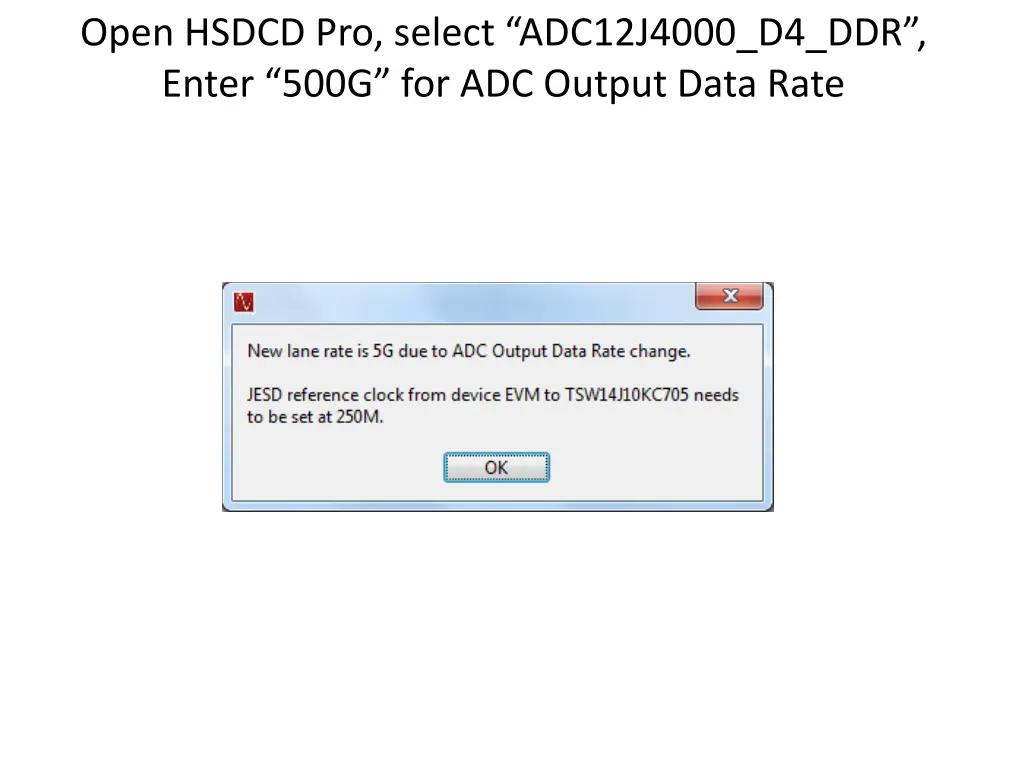 open hsdcd pro select adc12j4000 d4 ddr e nter