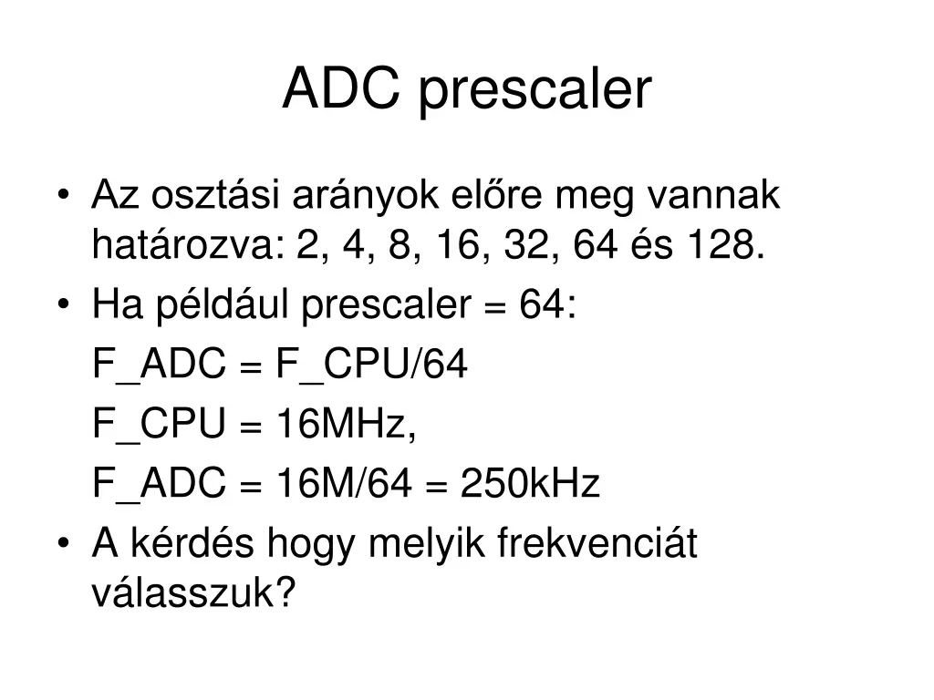 adc prescaler 1