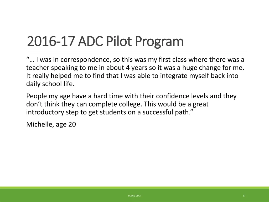 2016 2016 17 adc pilot program 17 adc pilot 2