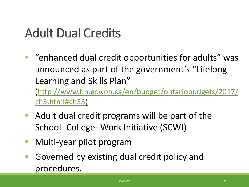 adult dual credits adult dual credits