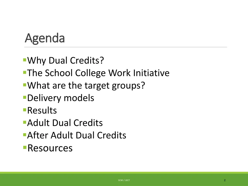 agenda agenda