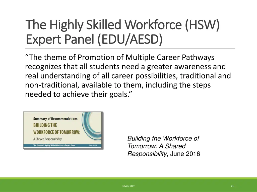 the highly skilled workforce hsw the highly