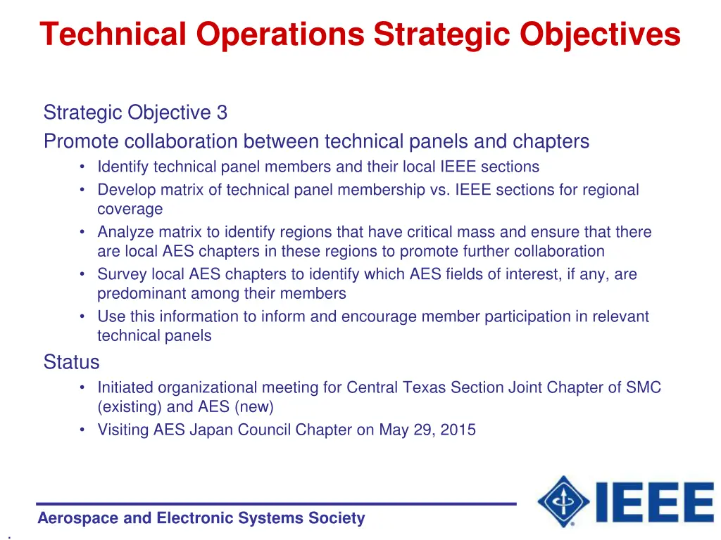 technical operations strategic objectives 2