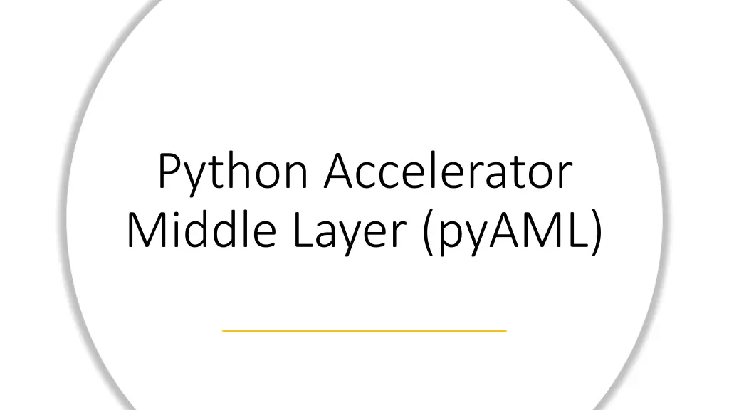 python accelerator middle layer pyaml