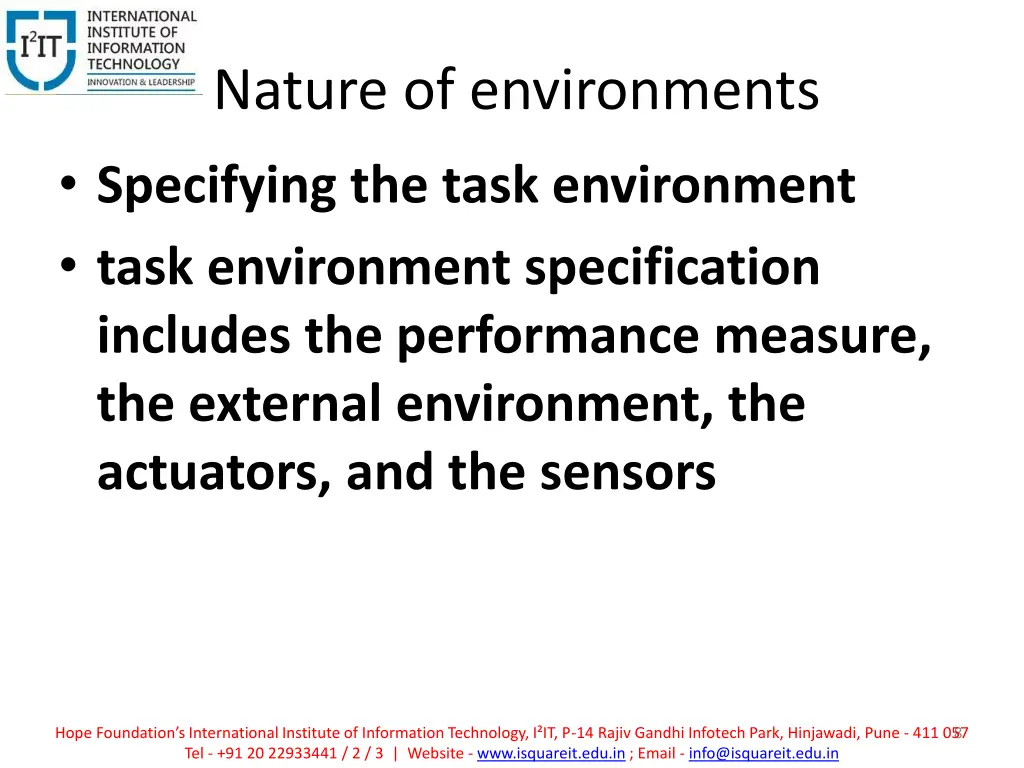 nature of environments