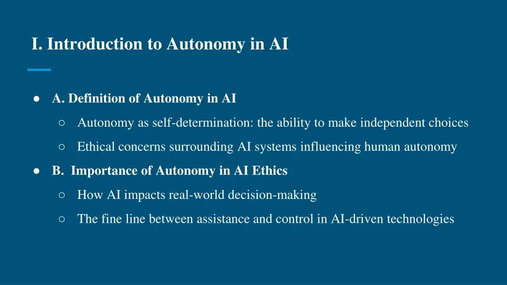 i introduction to autonomy in ai