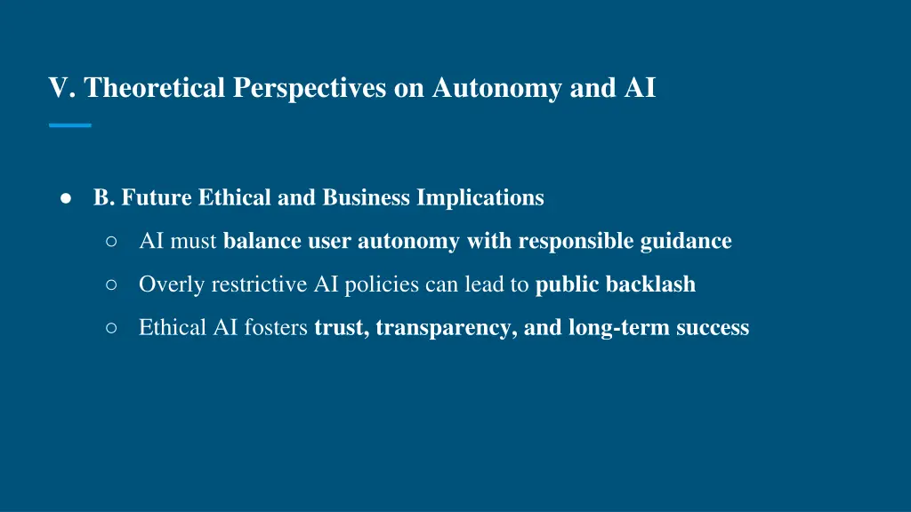 v theoretical perspectives on autonomy and ai 1