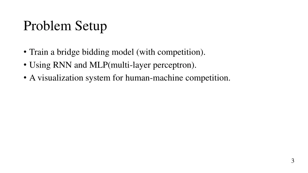 problem setup