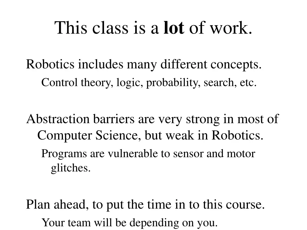 this class is a lot of work