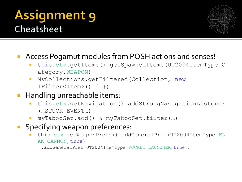 access pogamut modules from posh actions