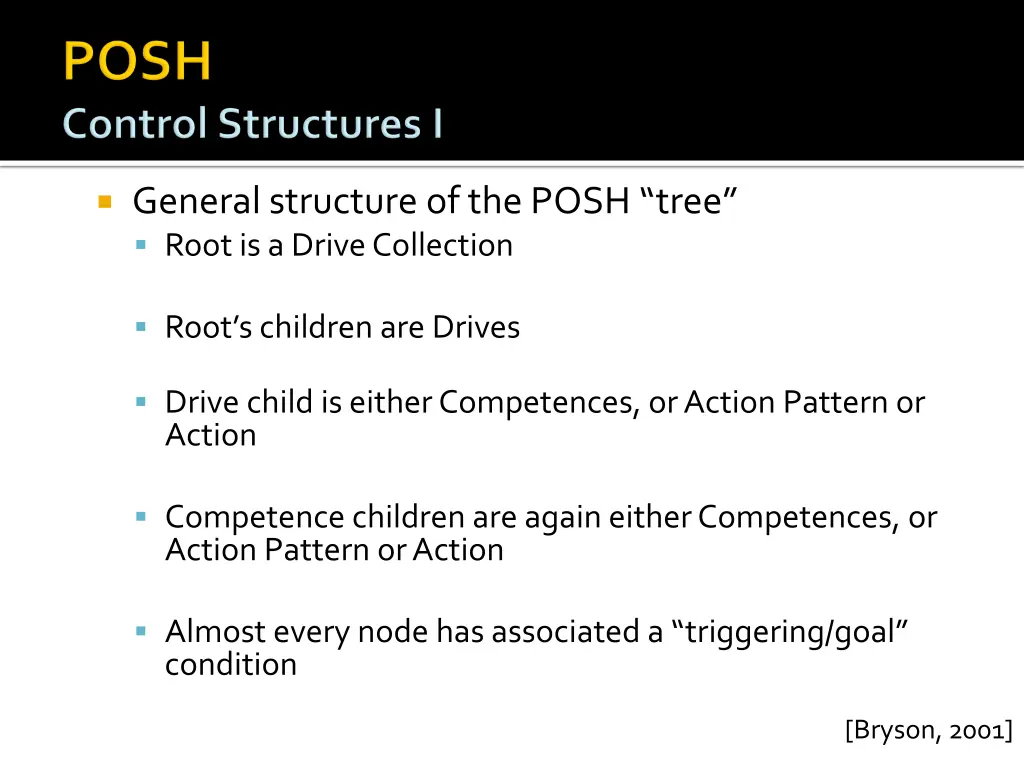 general structure of the posh tree root