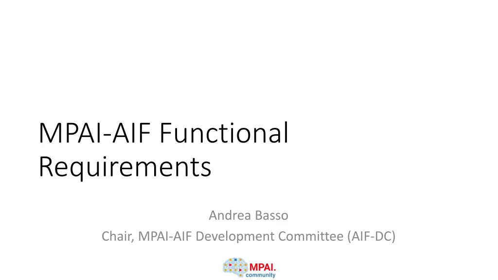 mpai aif functional requirements
