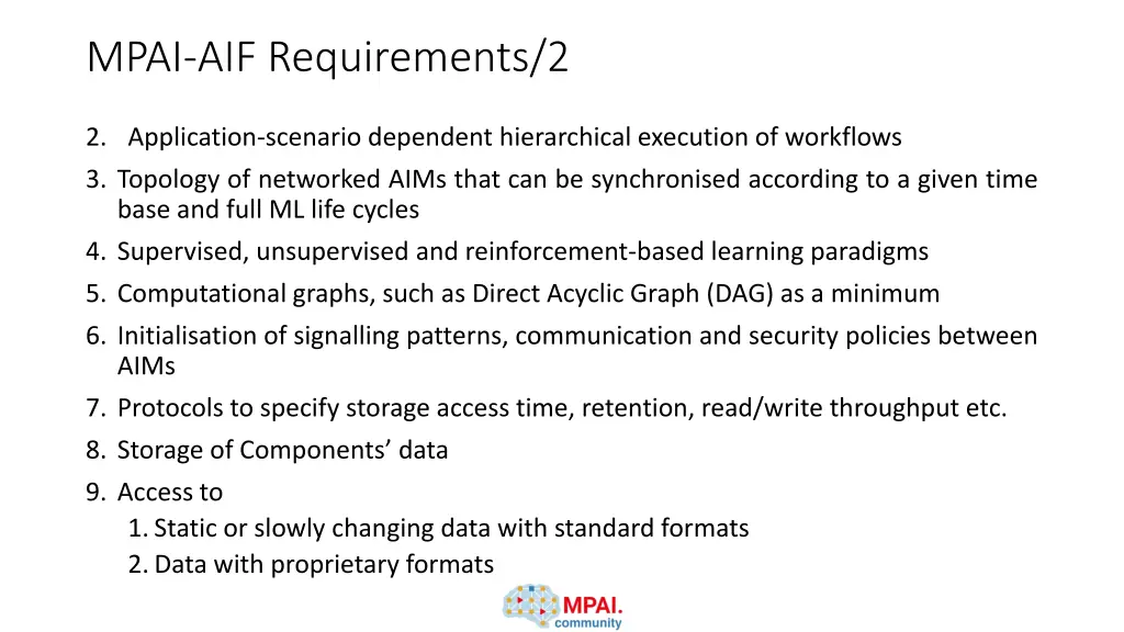 mpai aif requirements 2