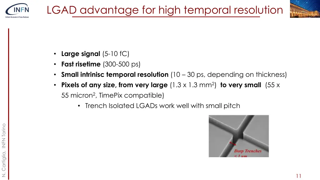 lgad advantage for high temporal resolution