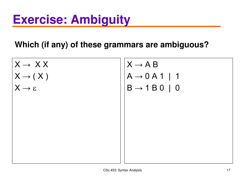 exercise ambiguity