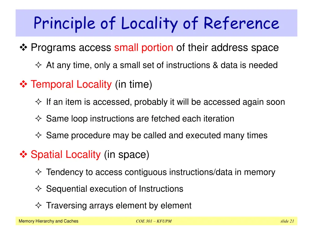 principle of locality of reference