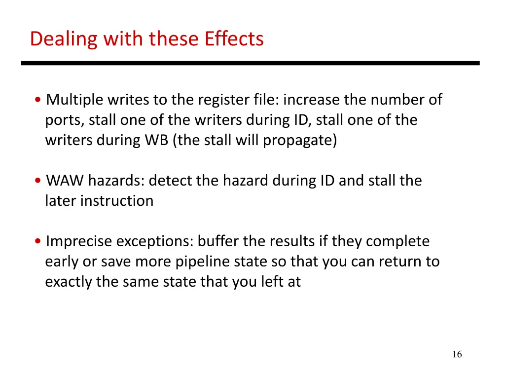 dealing with these effects