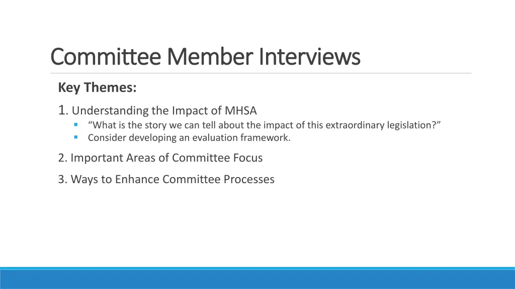 committee member interviews committee member