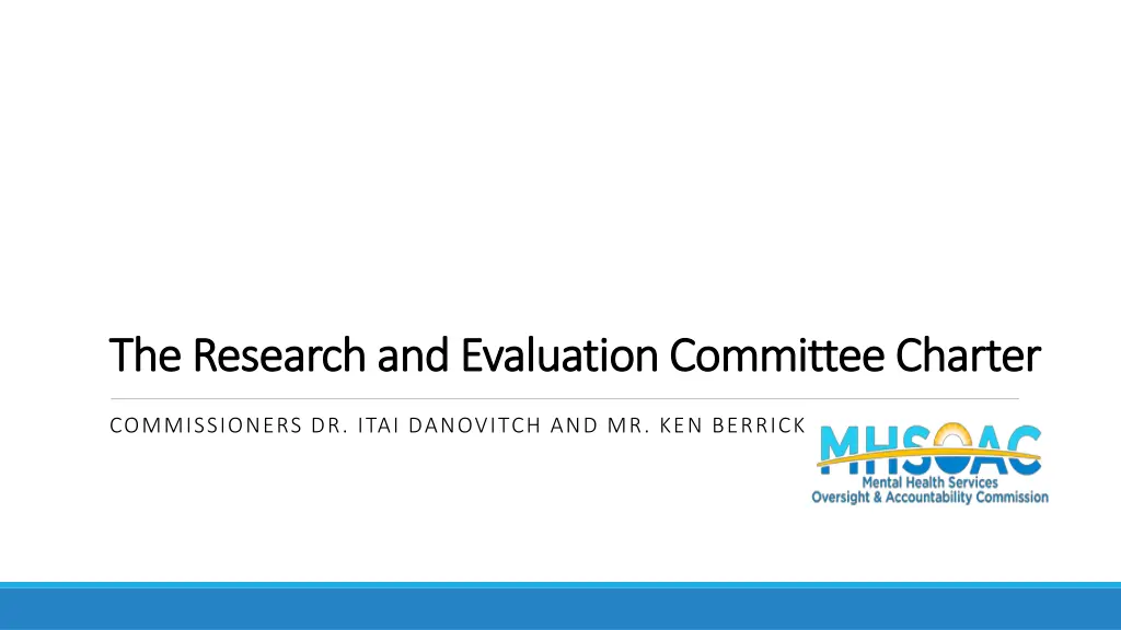 the research and evaluation committee charter