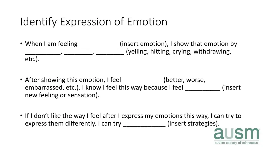 identify expression of emotion