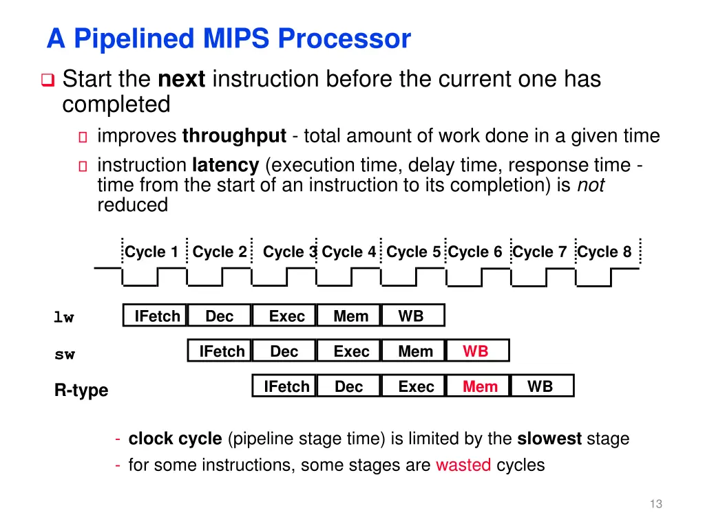 a pipelined mips processor