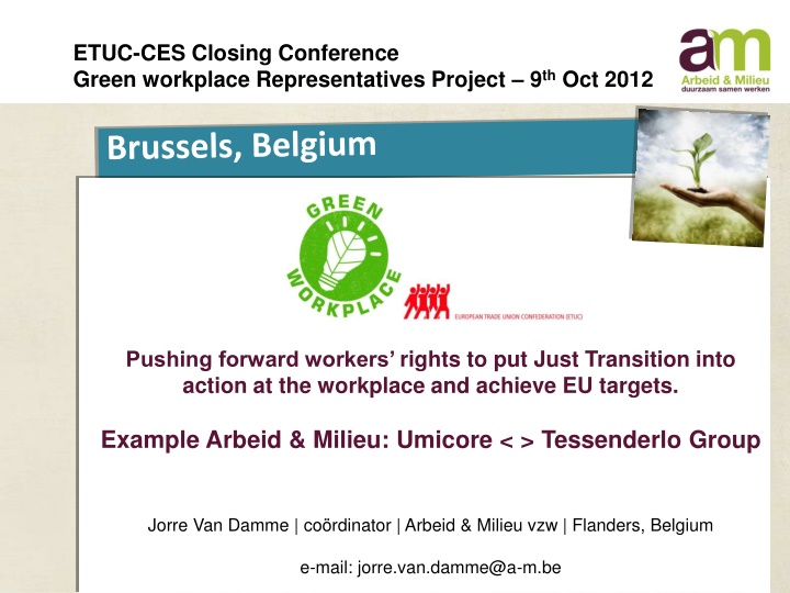 etuc ces closing conference green workplace