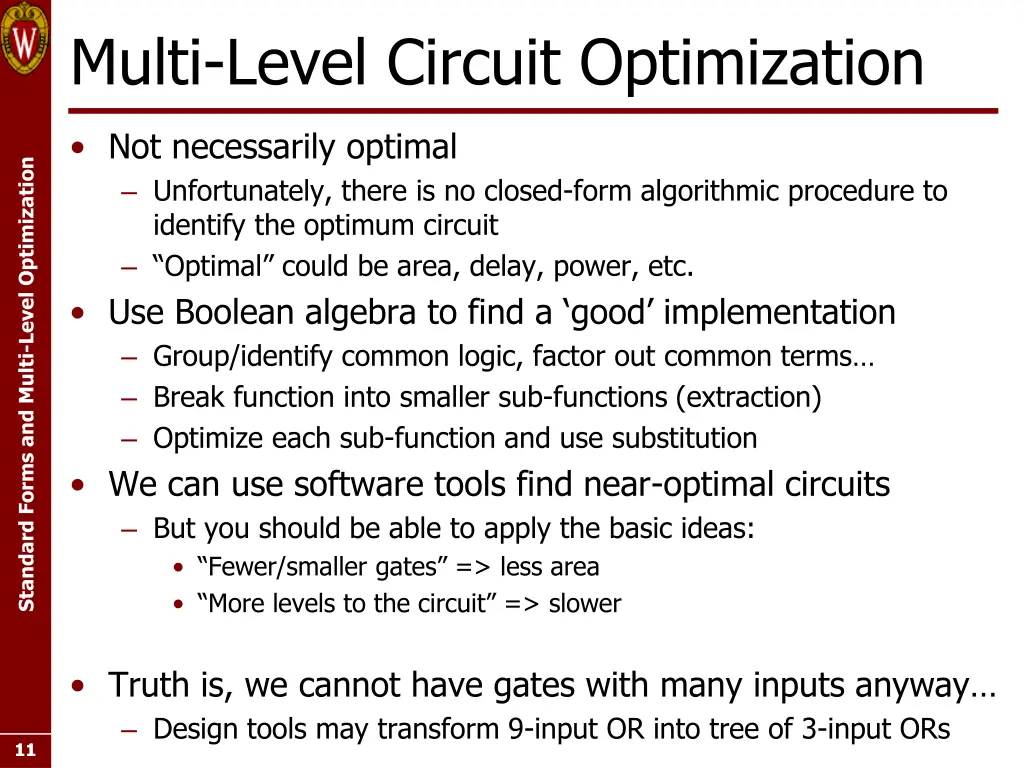 multi level circuit optimization 1