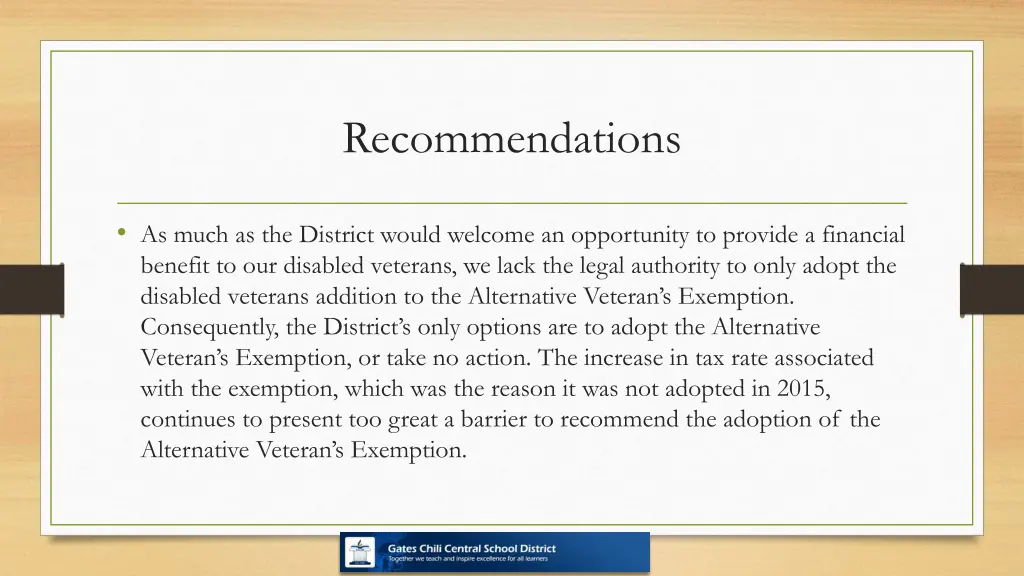 recommendations