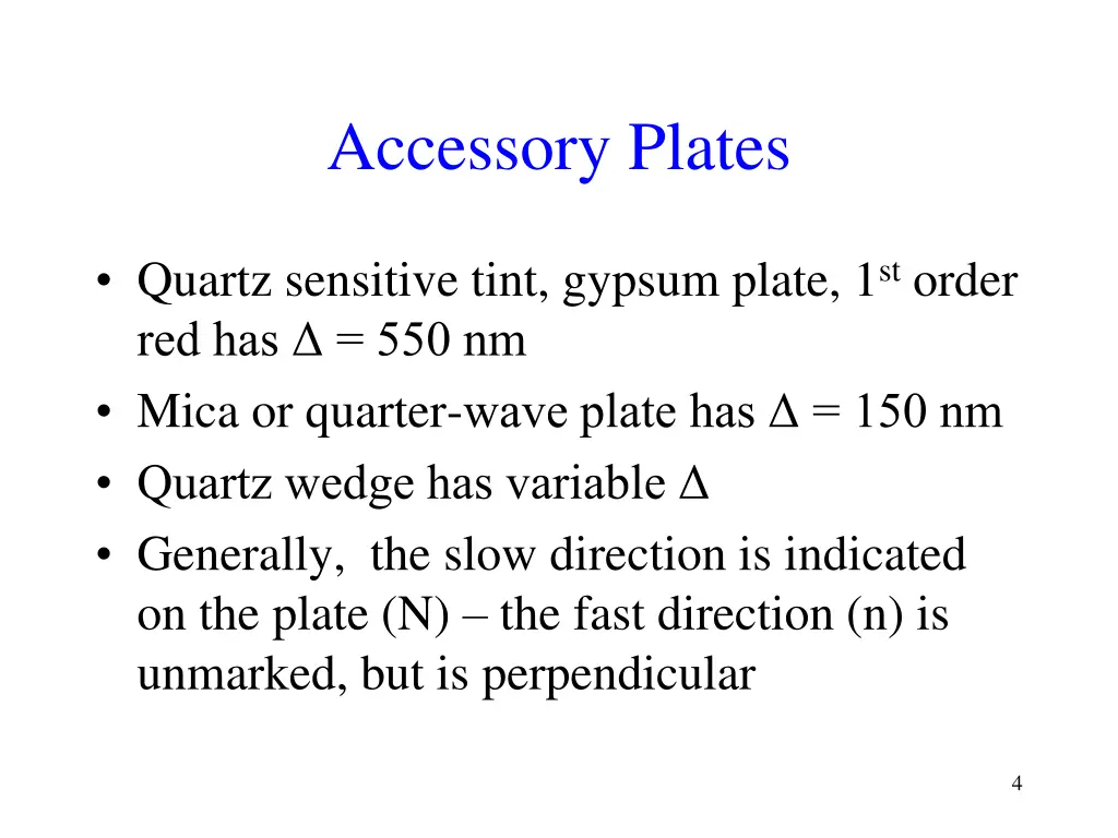 accessory plates