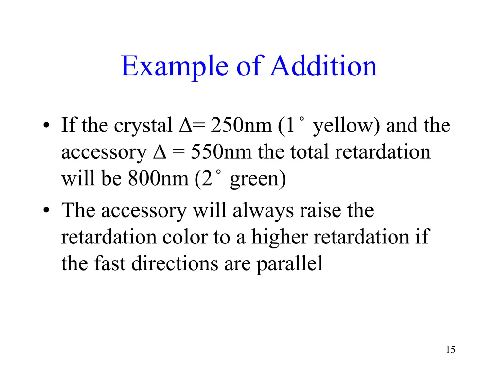 example of addition