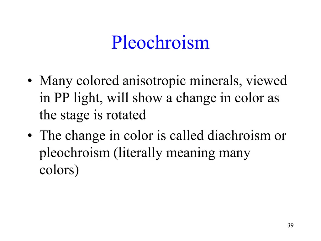 pleochroism