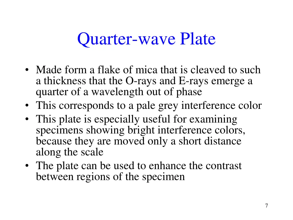 quarter wave plate