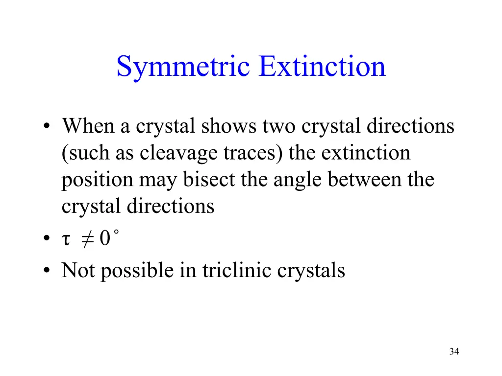 symmetric extinction