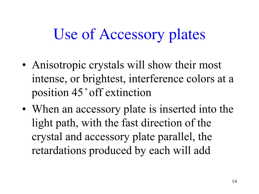 use of accessory plates