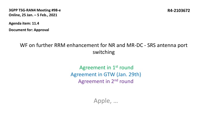 3gpp tsg ran4 meeting 98 e online