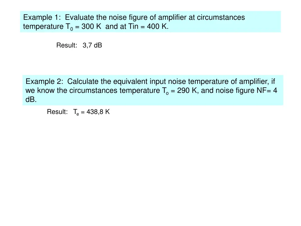 example 1 evaluate the noise figure of amplifier
