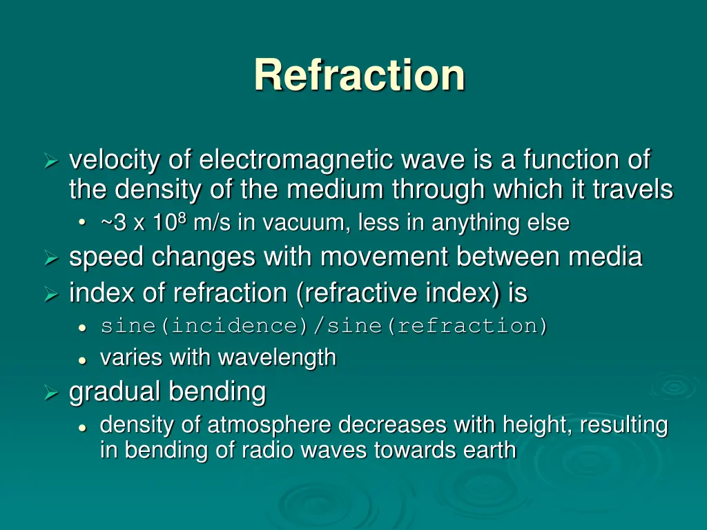 refraction