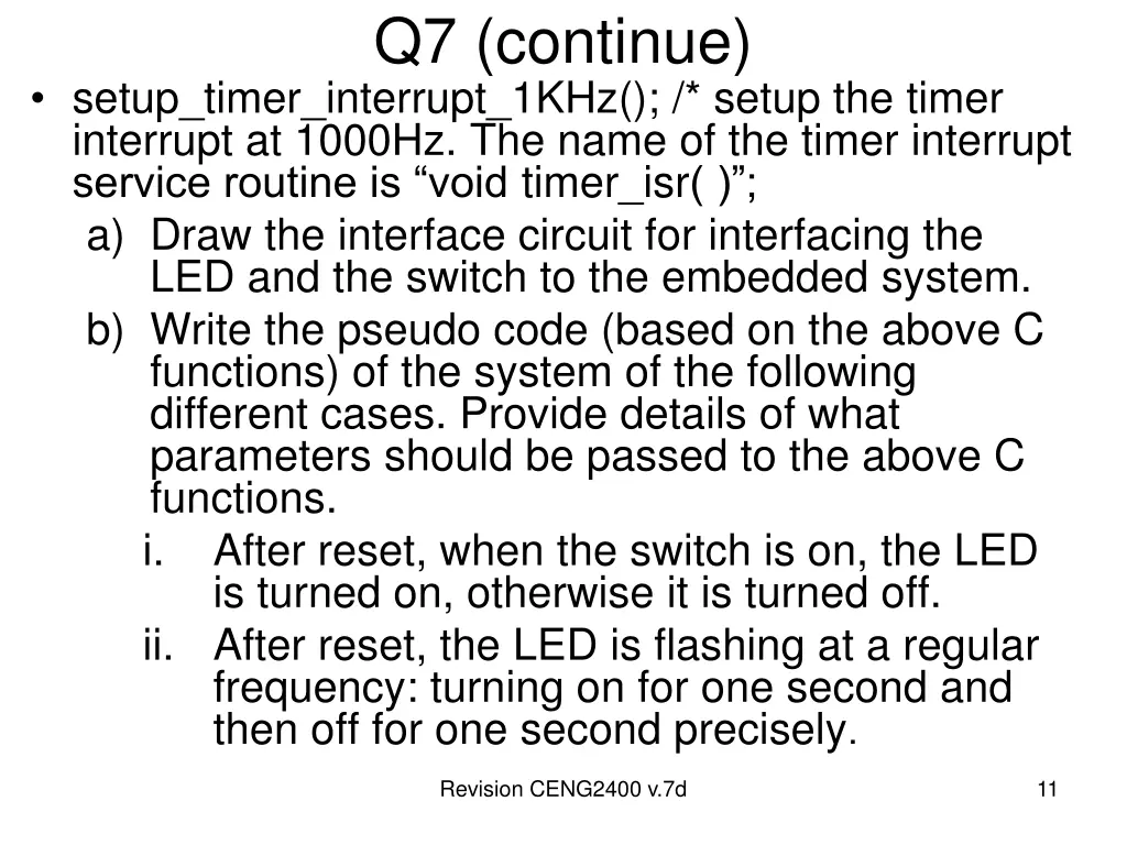 q7 continue