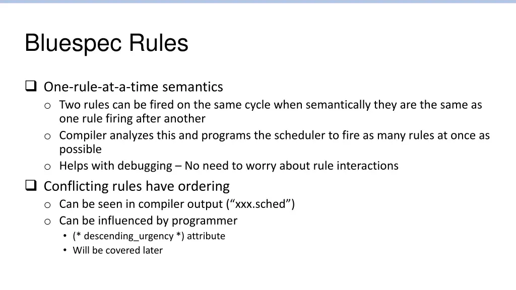 bluespec rules 1