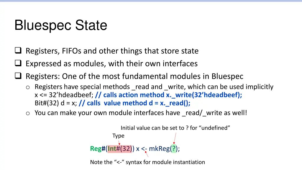 bluespec state