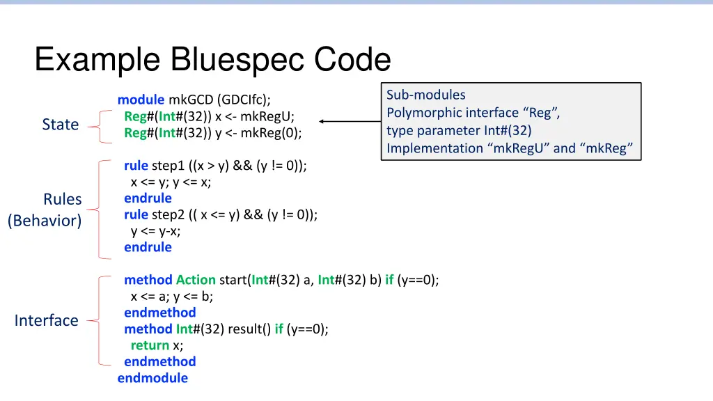 example bluespec code