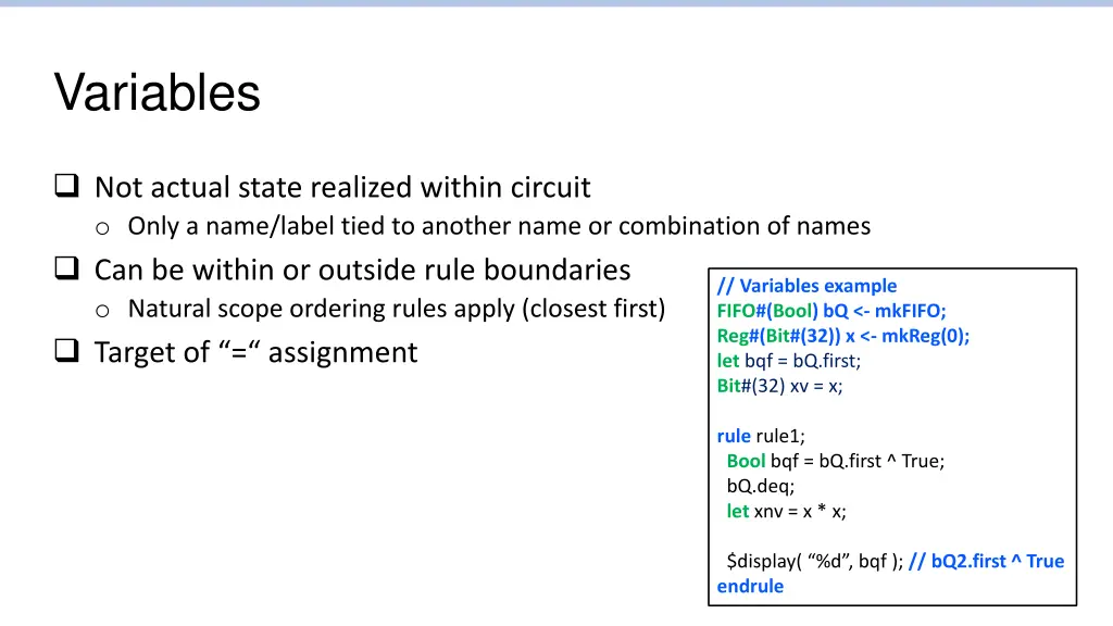 variables