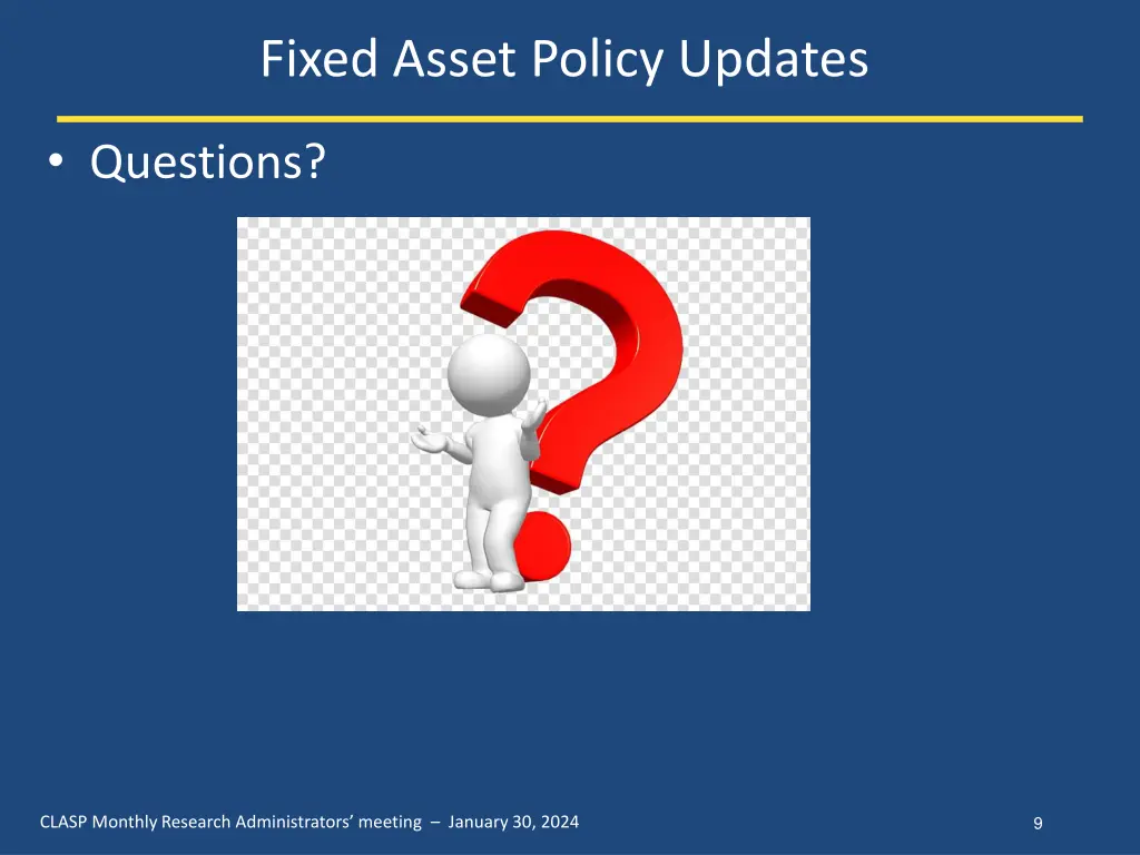 fixed asset policy updates 2