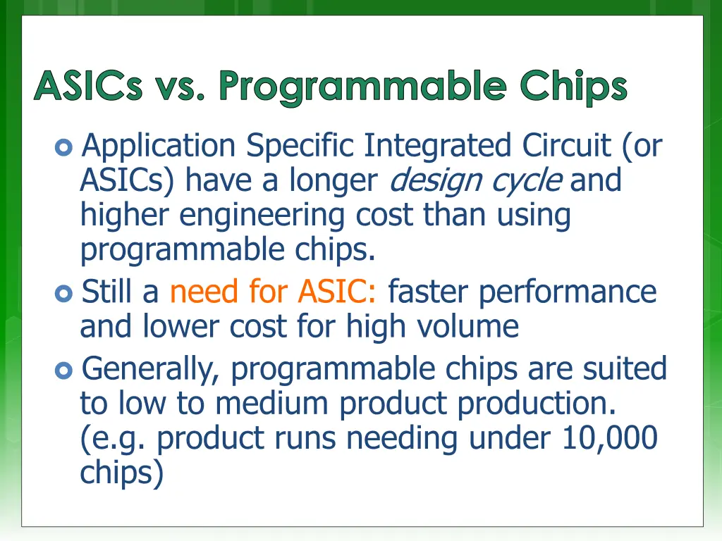 asics vs programmable chips