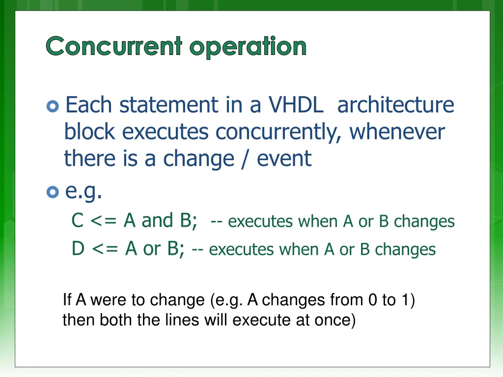 concurrent operation