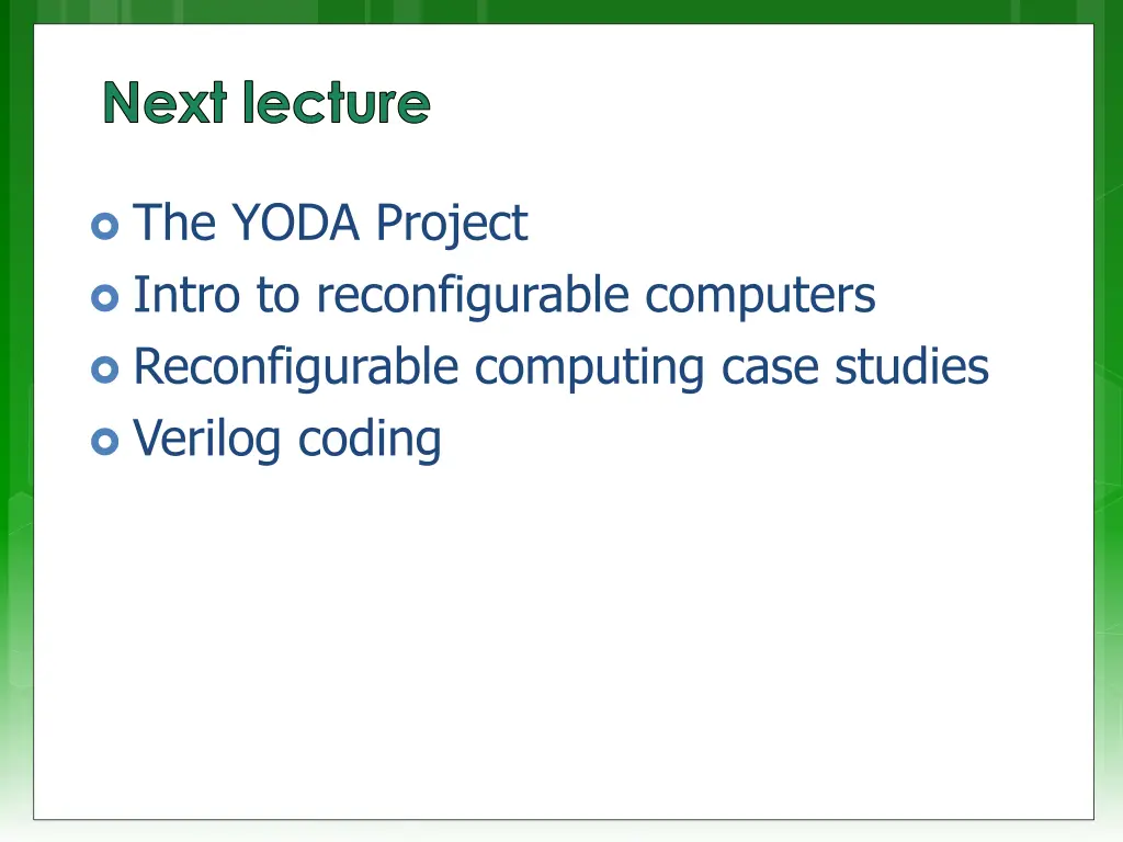 next lecture