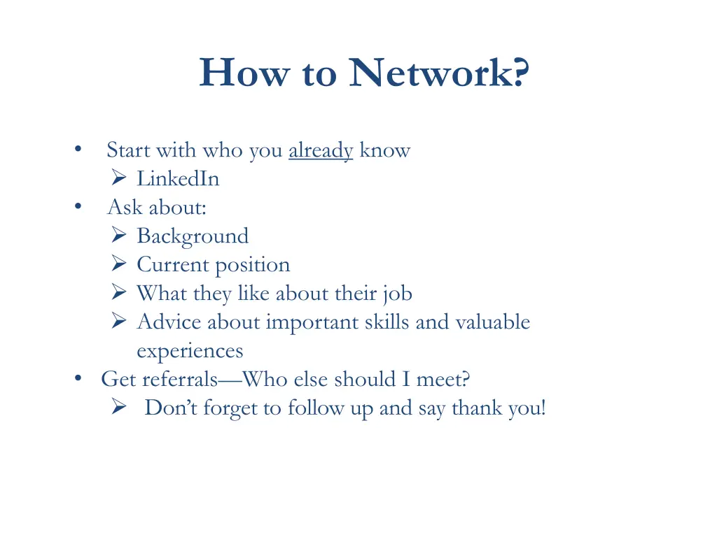 how to network