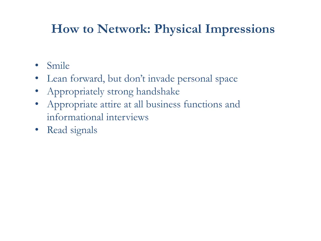 how to network physical impressions