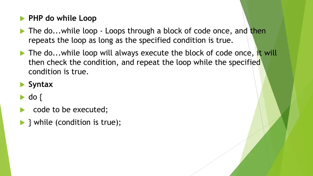 php do while loop