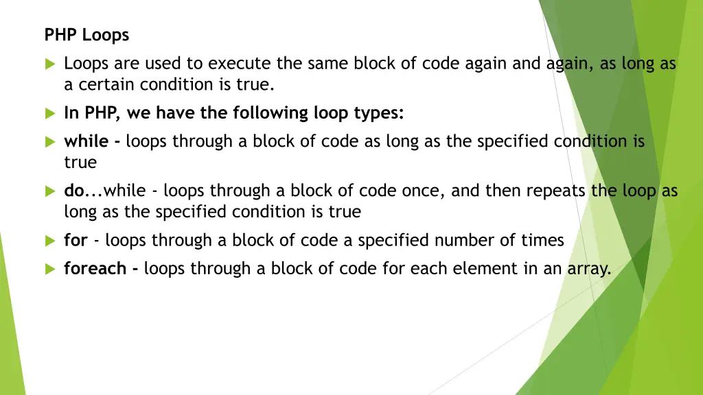 php loops